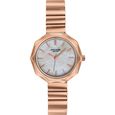 Poze Poze Quartz Analog Pink Dial Golden Stainless Steel Strap Watch For Women