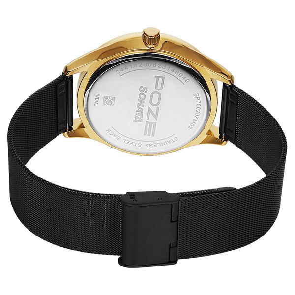 Poze by Sonata Quartz Analog Black Dial Stainless Steel Strap Watch for Men - image number 4