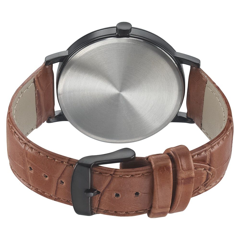 Buy Online Sonata Quartz Analog with Date Black Dial Leather Strap Watch for Men ns7131nl02 Sonata