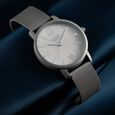 Sonata Poze Quartz Analog Black Dial Mesh Strap Watch for Men