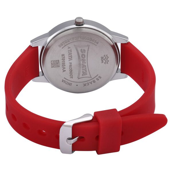 Sonata Splash Grey Dial Women Watch With Silicone Strap - image number 4