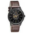 Sonata Quartz Multifunction Black Dial Leather Strap Watch for Men - image number 0