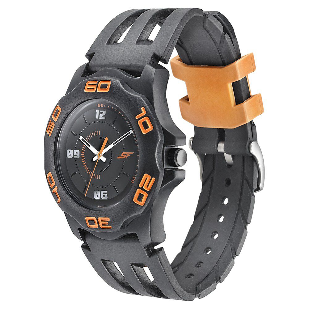 Hitlist black dial top pu strap watch