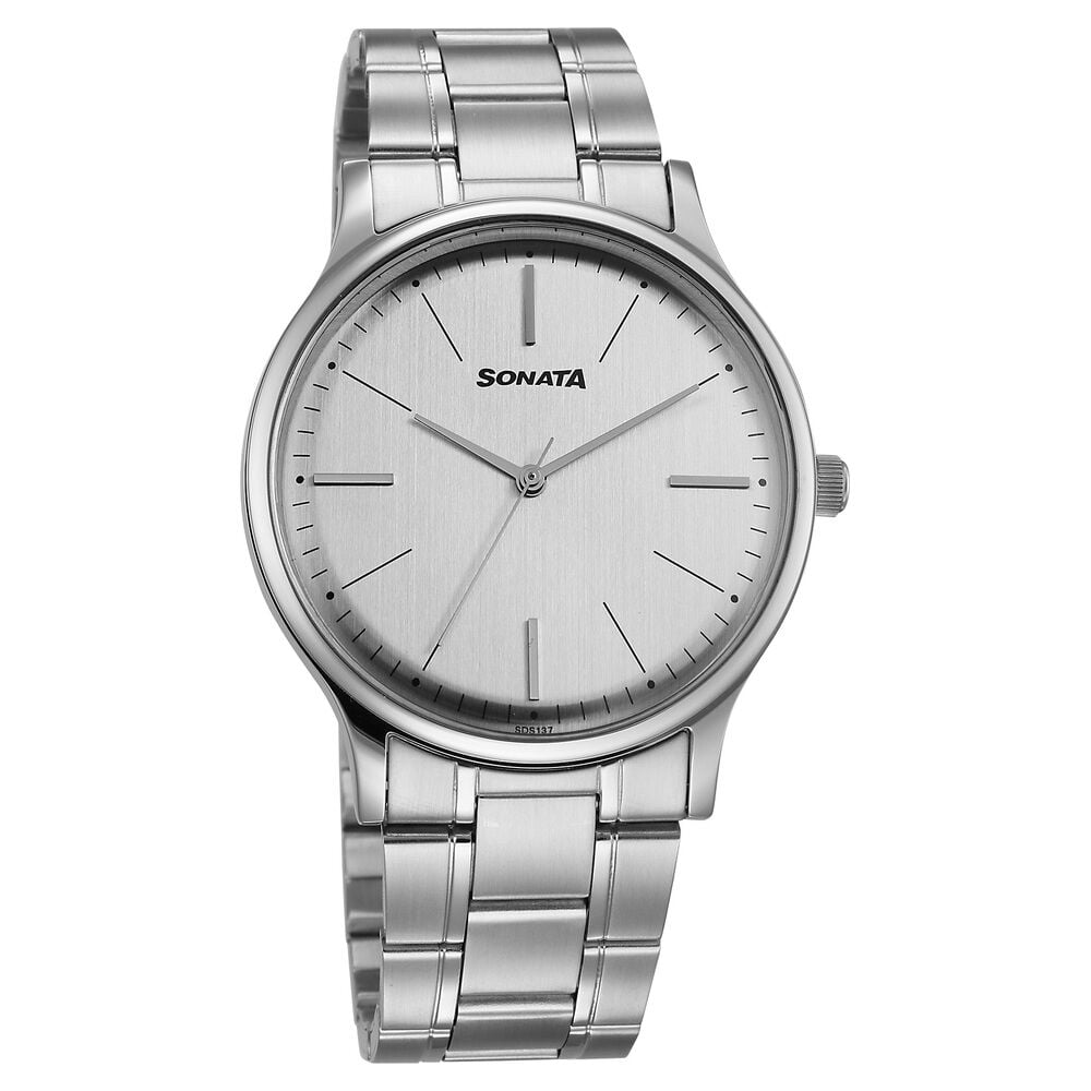 Sonata Aspire Quartz Analog Grey Dial Stainless Steel Strap Watch For Men-image-19