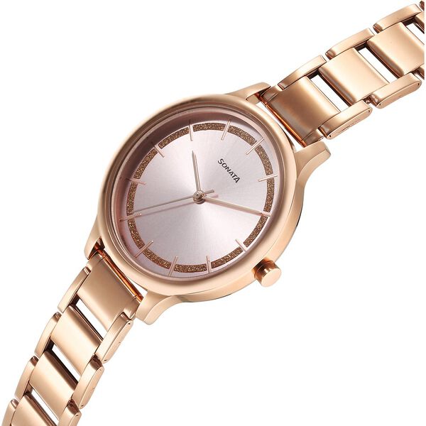 Sonata Blush Quartz Analog Pink dial Stainless Steel Strap Watch for Women - image number 2