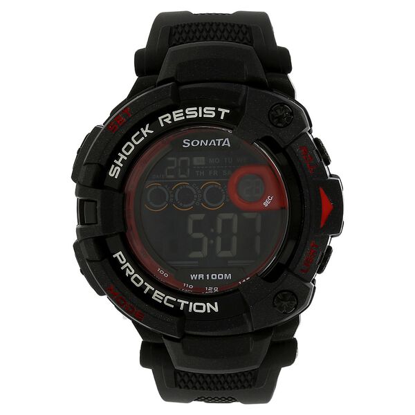 SF Digital Dial Plastic Strap Watch for Men - image number 0