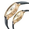 Sonata Quartz Analog Silver Dial Leather Strap Watch for Couple - image number 2