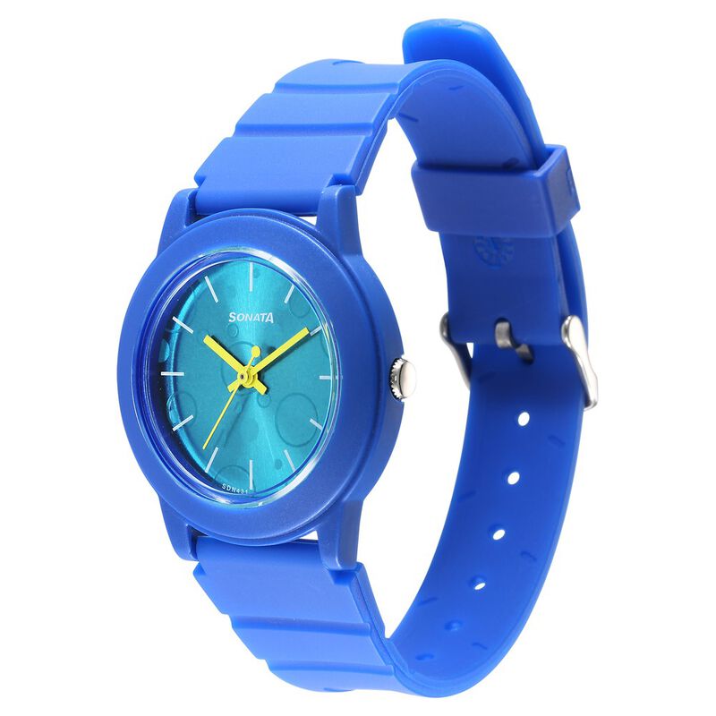 Sonata Dot to Dot Blue Dial Plastic Strap Watch for Women - image number 1
