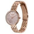 Poze Poze Quartz Analog Beige Dial Rose Gold Metal Strap Watch For Women - image number 4