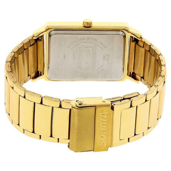 Sonata Quartz Analog Silver Dial Stainless Steel Strap Watch for Men - image number 3