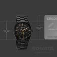 Sonata Festive Quartz Analog Black Dial Metal Strap Watch For Men - image number 3