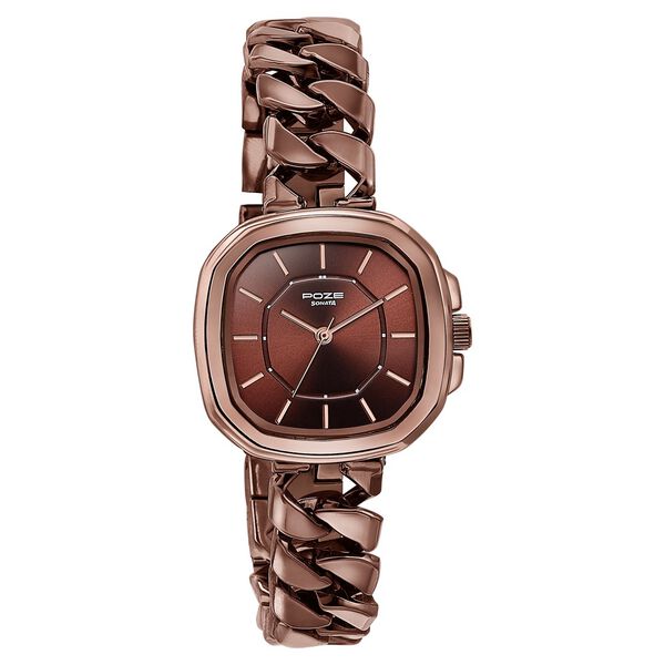 Sonata Poze Quartz Analog Brown Dial Metal Strap Watch For Women - image number 2
