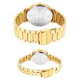 Sonata Quartz Analog Champagne Dial Stainless Steel Strap Watch for Couple - image number 3