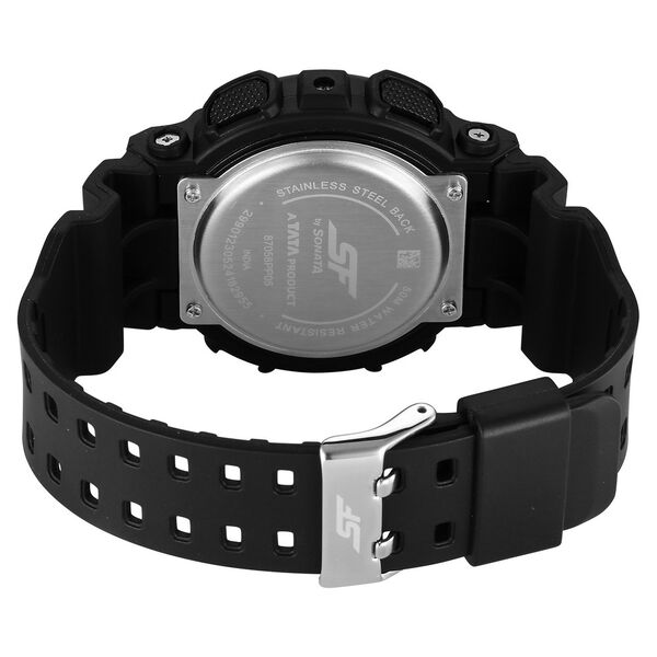 SF Vigour Quartz Digital Analog Digital Multicolor Dial With Black Color Plastic Strap Watch For Unisex - image number 3