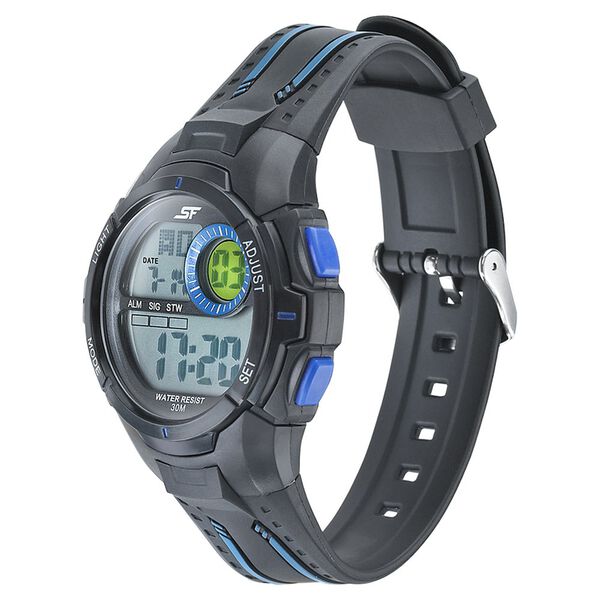 SF Digital Dial Black PU Strap Watch for Men - image number 1