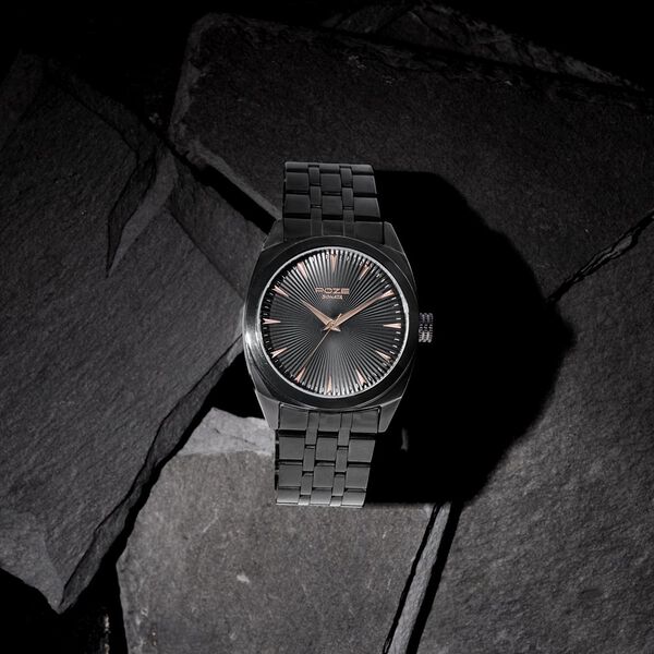 Sonata Poze Quartz Analog Black Dial Black Metal Strap Watch For Men - image number 0