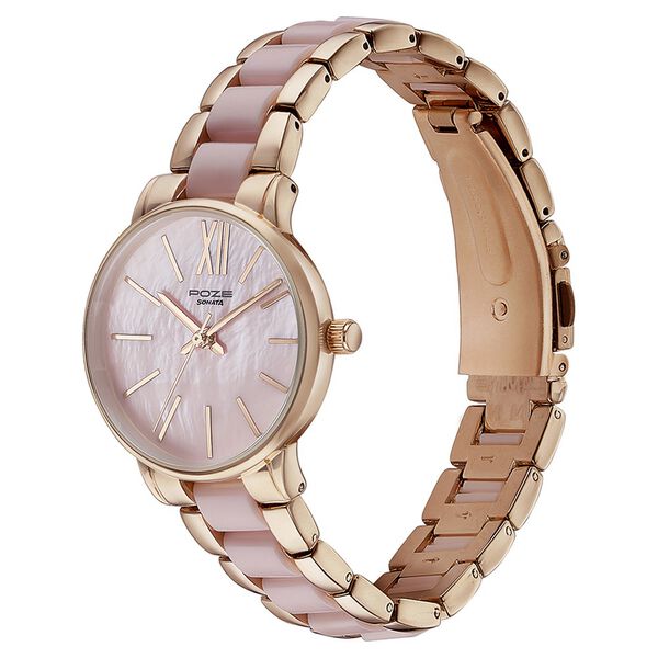 Sonata Poze Quartz Analog Mother Of Pearl Dial Metal & Plastic Strap Watch for Women - image number 3
