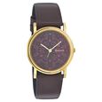 Sonata Quartz Analog with Day and Date Champagne Dial Leather Strap Watch for Men