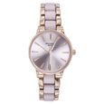 Sonata Poze Quartz Analog Pink Dial Rose Gold Color Metal With Crystal Strap Watch For Women - image number 1