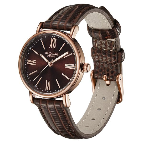 Poze by Sonata Quartz Analog Brown Dial PU Leather Strap Watch for Women - image number 2