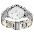 Sonata Traditional Essentials Black Dial Silver & Gold-Tone Stainless Steel Strap Watch - image number 5