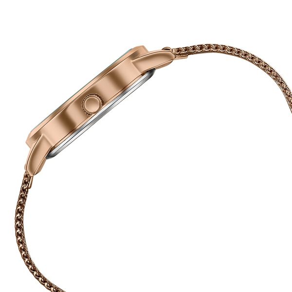 Poze By Sonata Quartz Analog White Dial Rose Gold Metal Strap Watch For Women - image number 5