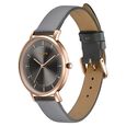 Sonata Modern Edit Quartz Analog Grey Dial Leather Strap Watch For Women - image number 2