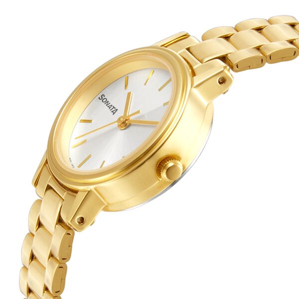 Sonata Essentials White Dial Women Watch With Stainless Steel Strap - image number 2