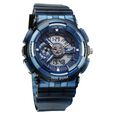 Sonata SF Spectra Quartz Digital Blue Dial Translucent Blue PU Strap Watch For Men - image number 0
