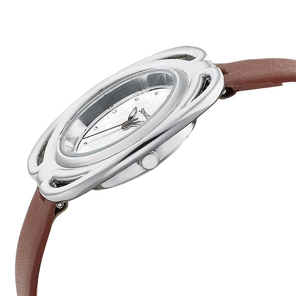 Sonata Quartz Analog White Dial Leather Strap Watch for Women - image number 2