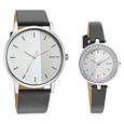 Sonata Quartz Analog Silver Dial Leather Strap Watch for Couple - image number 0