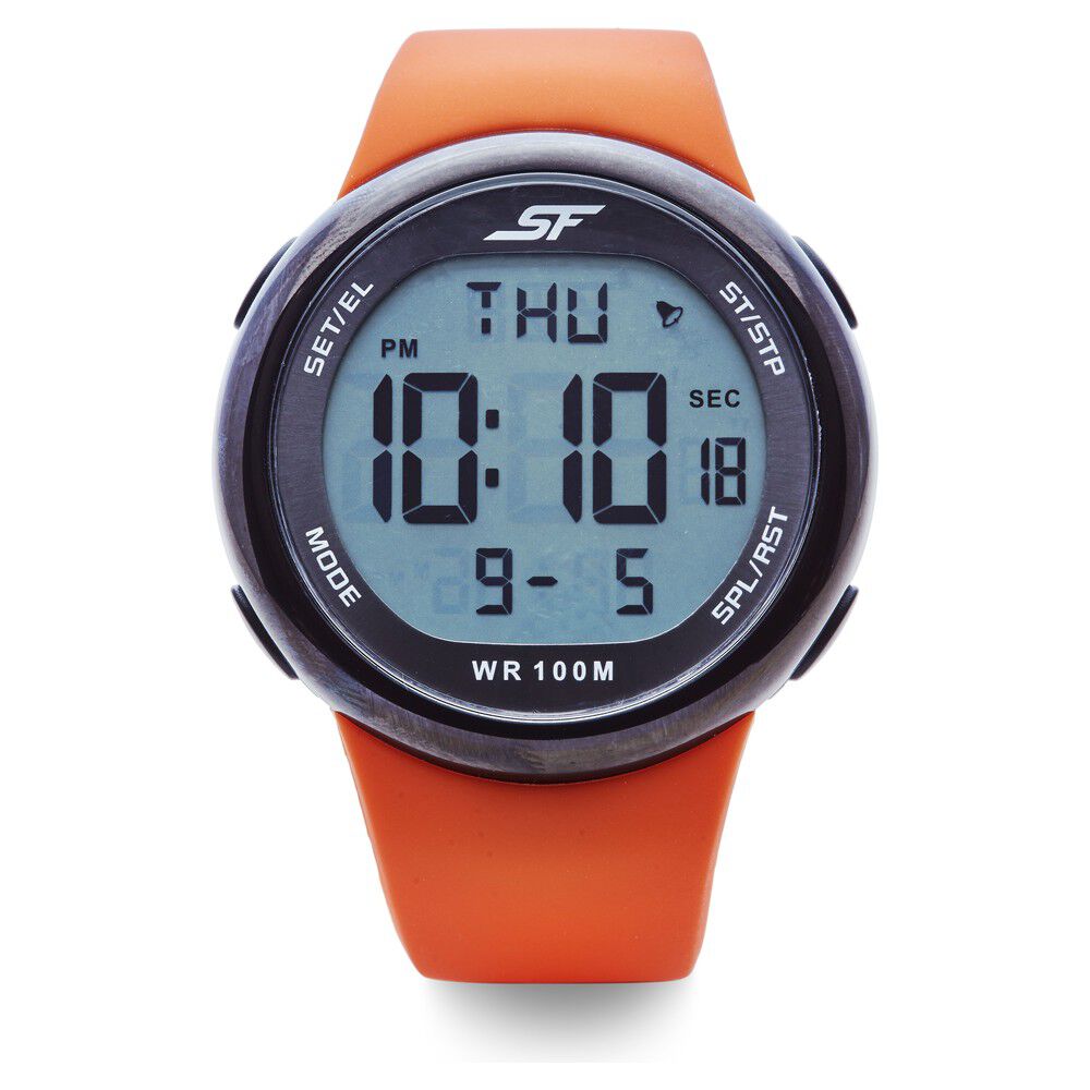 SF Digital Dial Silicone Strap Watch for Men