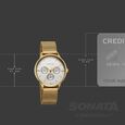 Sonata Festive Quartz Multifunction Silver Dial Metal Strap Watch For Women - image number 3
