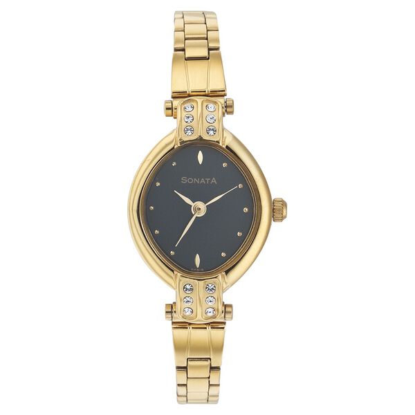 Sonata Quartz Analog Black Dial Strap Watch for Women - image number 0