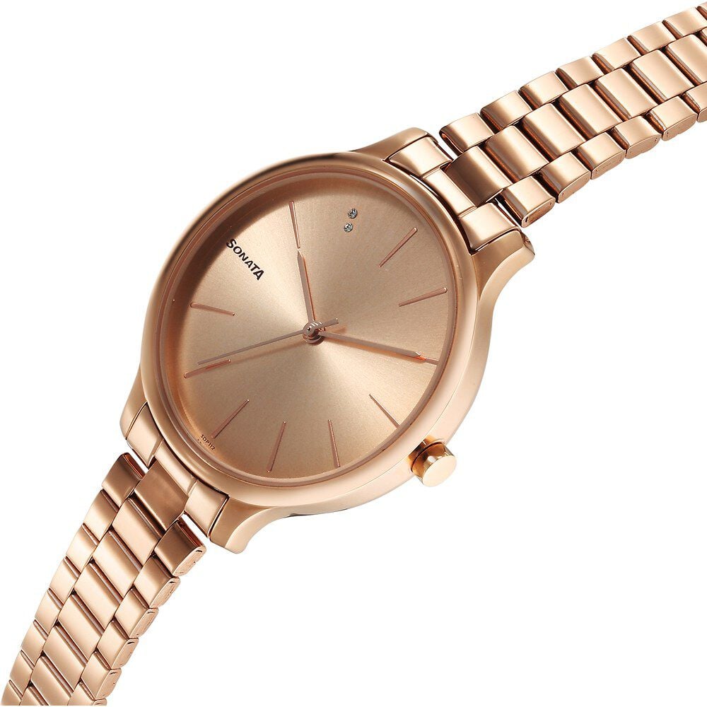 Sonata deals blush watch