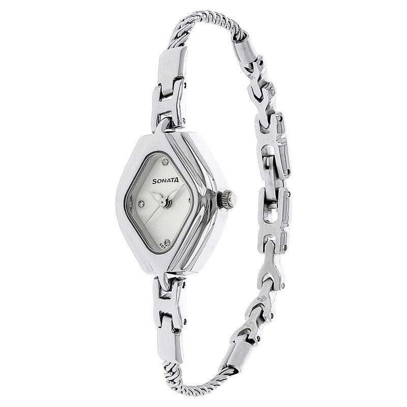 Sonata Quartz Analog Silver Dial Metal Strap Watch for Women - image number 1