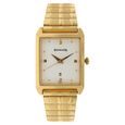 Sonata Quartz Analog with Day and Date Champagne Dial Leather Strap Watch for Men