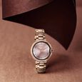 Poze By Sonata Quartz Analog Pink Dial Rose Gold Metal Strap Watch For Women - image number 0