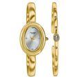 Poze Poze Quartz Analog Golden Dial Golden Metal Strap Watch For Women - image number 2