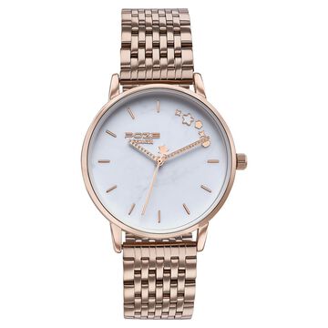 Sonata Poze Quartz Analog White Dial Metal Strap Watch For Women