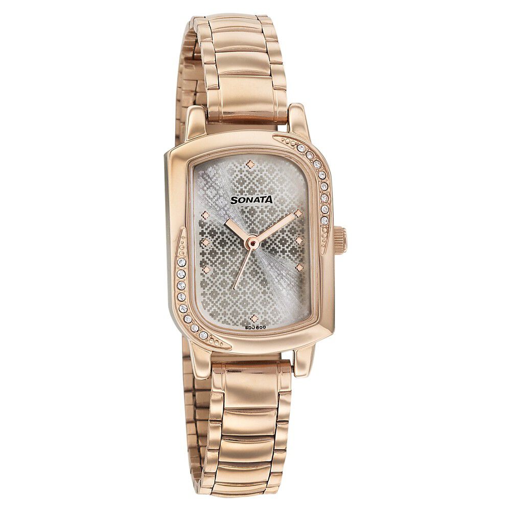 Sonata Blush It Up Silver Dial Women Watch With Stainless Steel