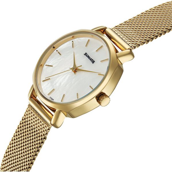 Sonata Eternia Quartz Analog Silver Dial Metal Strap Watch For Women - image number 2