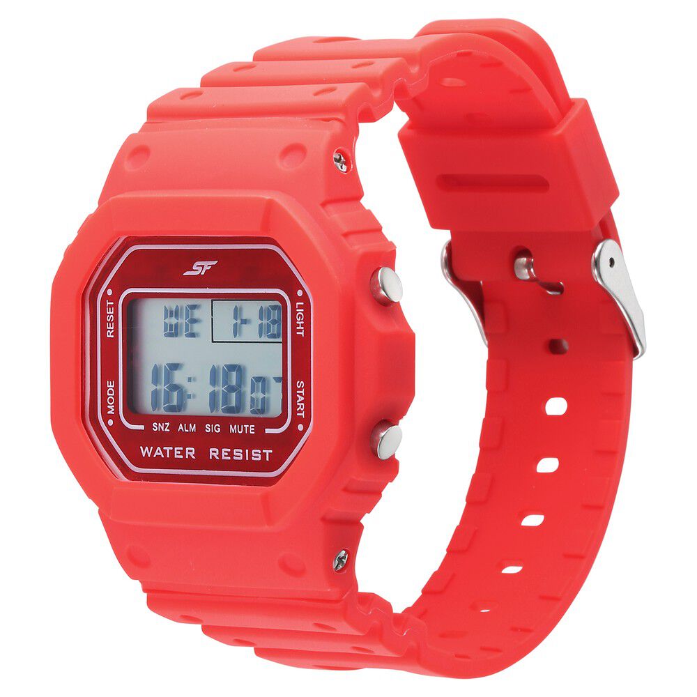Casio red digital deals watch
