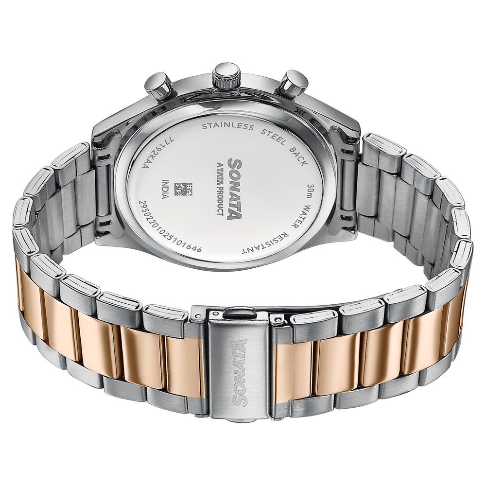 Buy Online Sonata Festive Quartz Multifunction Blue Dial Two Toned