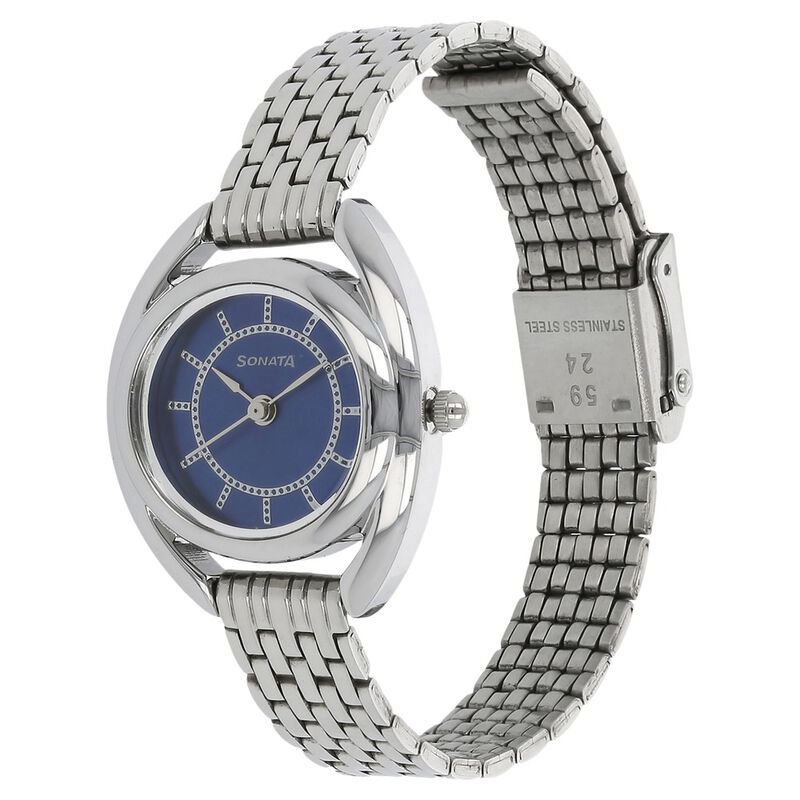 Sonata Professional Blue Dial Women Watch With Stainless Steel Strap - image number 1