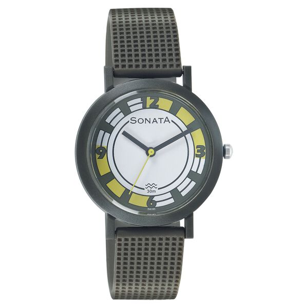 Sonata Quartz Analog Silver Dial Strap Watch for Men - image number 0