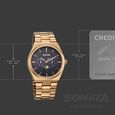 Sonata Festive Quartz Analog Black Dial Metal Strap Watch For Men - image number 3