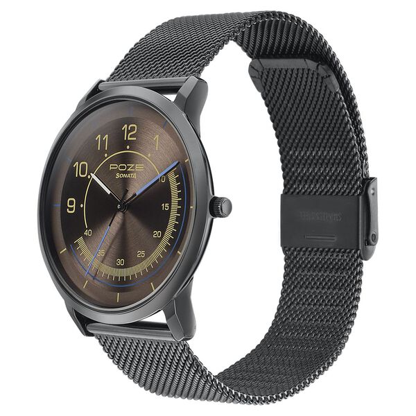 Sonata Poze Quartz Analog Grey dial Metal Strap Watch for Men - image number 2