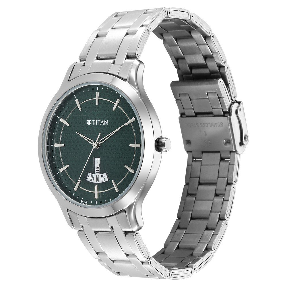 Titan stainless steel watch price best sale