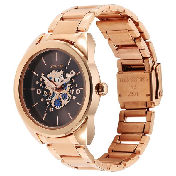 Sonata Unveil Quartz Multifunction Grey Dial Stainless Steel Strap Watch for Women - image number 1